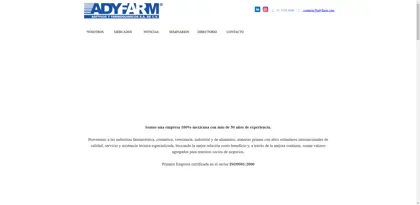 Screenshot of ADYFARM-Aditivos y Farmoquímicos, S.A. de C.V.