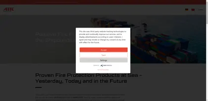 Screenshot of AIK Flammadur Brandschutz GmbH