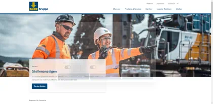 Screenshot of BAUER AG