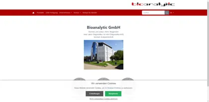 Screenshot of Bioanalytic GmbH