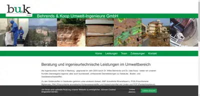 Screenshot of buk Umwelt-Ingenieure GmbH