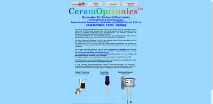 Screenshot of O.K. Tec CeramOptronics (Inh. C. Emmrich)