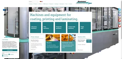 Screenshot of Coatema Coating Machinery GmbH