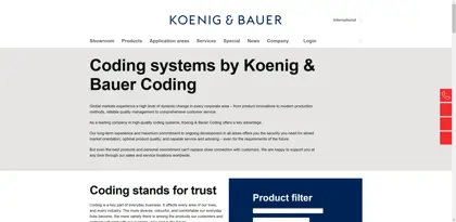 Screenshot of Koenig & Bauer Coding GmbH