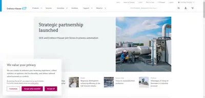 Screenshot of Endress+Hauser (Deutschland) GmbH+Co. KG