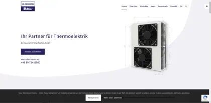 Screenshot of Dr. Neumann Peltier-Technik GmbH