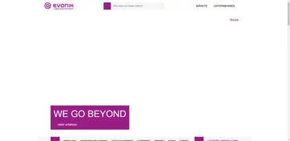 Screenshot of Evonik Industries AG