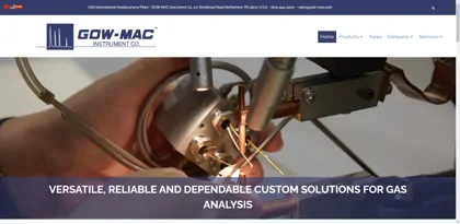 Screenshot of GOW-MAC Instrument Co.