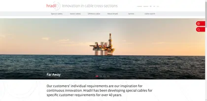 Screenshot of Hradil Spezialkabel GmbH