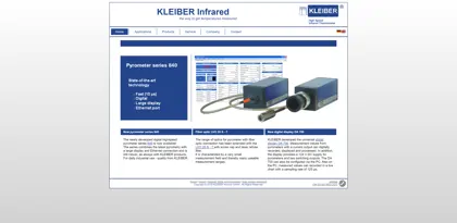Screenshot of KLEIBER Infrared GmbH
