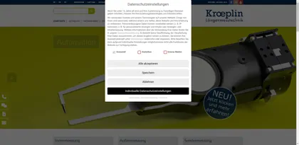 Screenshot of Kroeplin GmbH