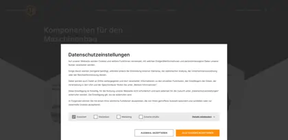 Screenshot of KTR Kupplungstechnik GmbH