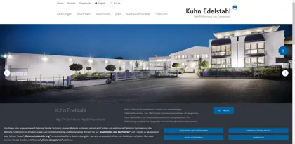 Screenshot of Klaus Kuhn Edelstahlgiesserei GmbH