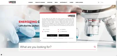 Screenshot of LANXESS Deutschland GmbH