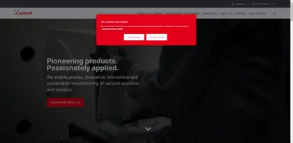 Screenshot of Leybold GmbH