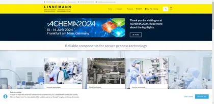 Screenshot of LINNEMANN GmbH