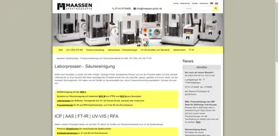 Screenshot of Maassen GmbH