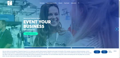 Screenshot of Deutsche Messe AG