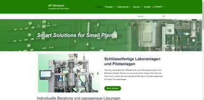 Screenshot of AP-Miniplant GmbH & Co. KG