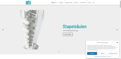 Screenshot of mts Maschinenbau GmbH
