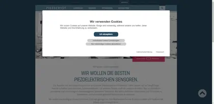 Screenshot of Piezocryst Advanced Sensorics GmbH