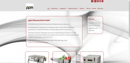 Screenshot of ppm Messtechnik GmbH