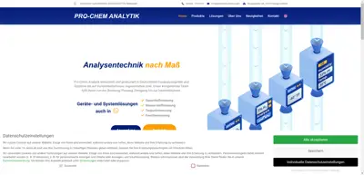 Screenshot of Pro-Chem-Analytik e.K
