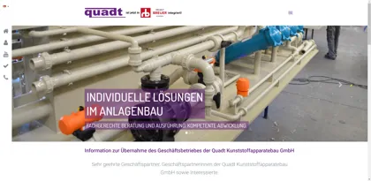 Screenshot of Quadt Kunststoffapparatebau GmbH