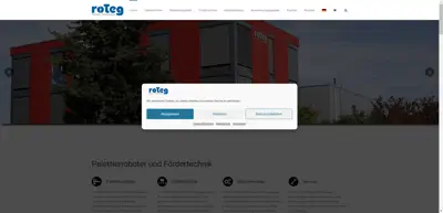 Screenshot of roTeg AG