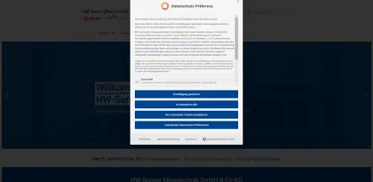 Screenshot of HW Sensor Messtechnik