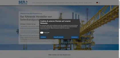 Screenshot of SERO PumpSystems GmbH