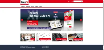 Screenshot of Sopro Bauchemie GmbH
