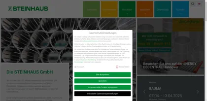Screenshot of Steinhaus GmbH