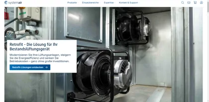 Screenshot of Systemair GmbH