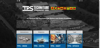 Screenshot of TPS-Technitube Röhrenwerke GmbH