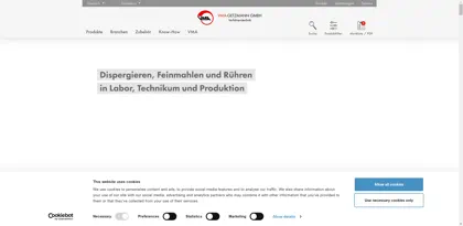 Screenshot of VMA-Getzmann GmbH