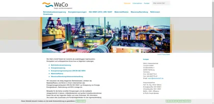 Screenshot of WaCo Wassertechnik Consult GmbH