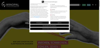 Screenshot of WINOPAL Forschungsbedarf GmbH